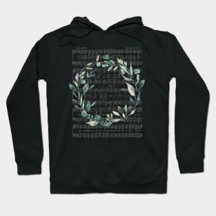 It is Well With My Soul, Floral Leaves, Watercolor Hymn Hoodie